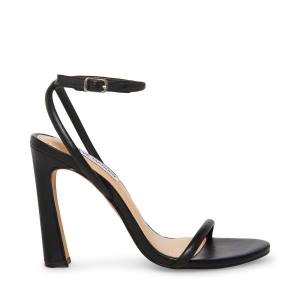 Steve Madden Becky Leren Heel Hakken Dames Zwart | SM-457TS