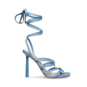 Steve Madden Bella Denim Fabric Heel Hakken Dames Blauw | SM-358AE