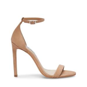 Steve Madden Brandie Camel Nubuck Heel Hakken Dames Bruin | SM-539WP