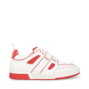 Steve Madden Chris Sneakers Heren Wit Rood | SM-512DK