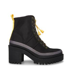 Steve Madden Contender Enkellaarsjes Dames Zwart Gekleurd | SM-263SH