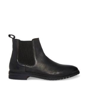 Steve Madden Crawford Leren Laarzen Heren Zwart | SM-591TW