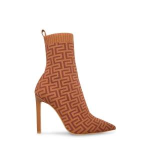 Steve Madden Diani Enkellaarsjes Dames Bruin Gekleurd | SM-190WV