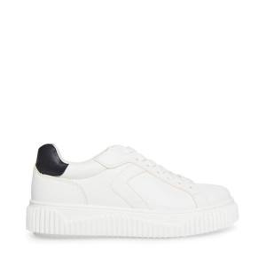 Steve Madden Dillyn Sneakers Dames Wit Zwart | SM-267GX