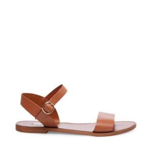 Steve Madden Donddi Tan Leren Sandalen Dames Bruin | SM-586KN