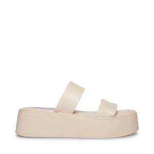 Steve Madden Dorian Bone Sandalen Dames Beige | SM-139CD