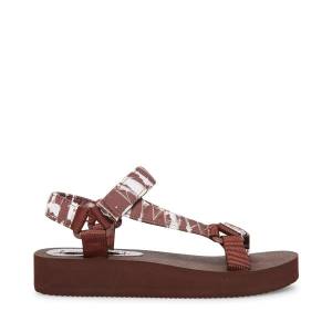 Steve Madden Henley Tan Sandalen Dames Bruin Bruin | SM-924FM