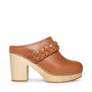 Steve Madden Highland Cognac Leren Heel Hakken Dames Bruin | SM-591YM