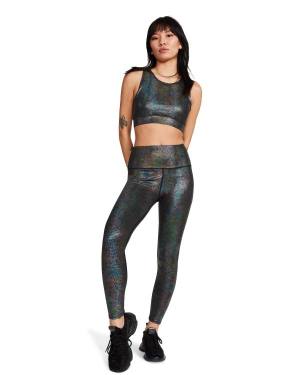 Steve Madden Iridescent Leggings Dames Zwart | SM-823AM