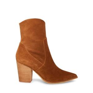 Steve Madden Janetta Suede Enkellaarsjes Dames Bruin | SM-367FD