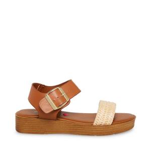 Steve Madden Jdestind Raffia Sandalen Kinderen Bruin | SM-156DC