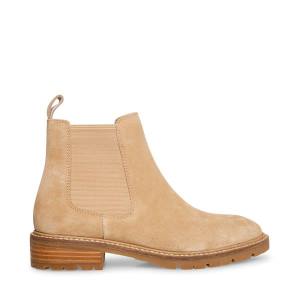 Steve Madden Leopold Tan Suede Enkellaarsjes Dames Bruin | SM-793JF