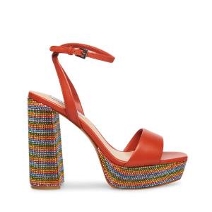 Steve Madden Lessora Rust Heel Hakken Dames Rood Gekleurd | SM-735GL