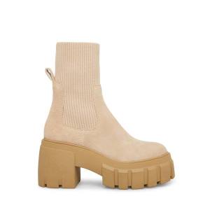 Steve Madden Limit Sand Suede Enkellaarsjes Dames Bruin | SM-910WP