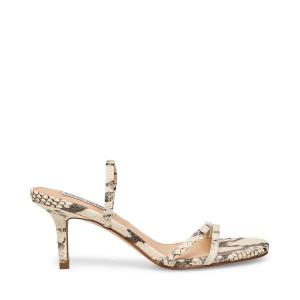 Steve Madden Loft Snake Heel Hakken Dames Beige Slangenprint | SM-259LU