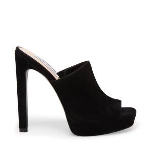 Steve Madden Lure Suede Heel Hakken Dames Zwart | SM-673IA