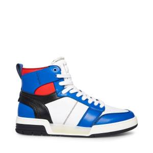 Steve Madden Mallow-white-blue Sneakers Heren Rood Wit Blauw | SM-149ZL