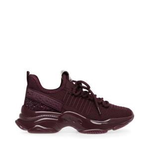 Steve Madden Maxima Burgundy Sneakers Dames Bordeaux Gekleurd | SM-605DX