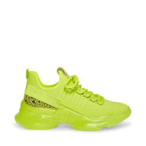 Steve Madden Maxima Lime Sneakers Dames Lichtgroen | SM-390MS