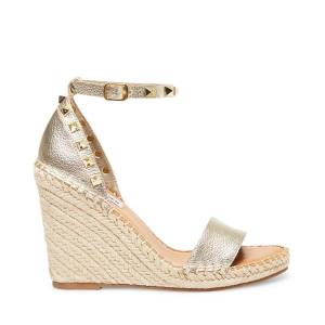 Steve Madden Mckenna Leren Sandalen Dames Goud | SM-516QI