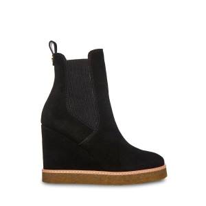 Steve Madden Mooris Suede Enkellaarsjes Dames Zwart | SM-954RV