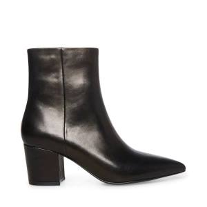 Steve Madden Ossie Leren Enkellaarsjes Dames Zwart | SM-497UI