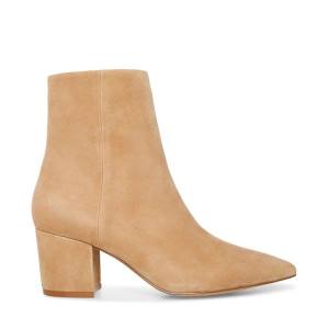 Steve Madden Ossie Tan Suede Enkellaarsjes Dames Bruin | SM-867FB