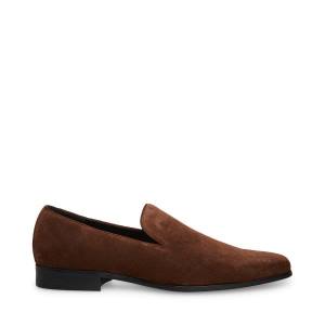 Steve Madden Parigi Suede Loafers Heren Bruin | SM-689SA