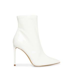 Steve Madden Posse Lak Enkellaarsjes Dames Wit | SM-984YB