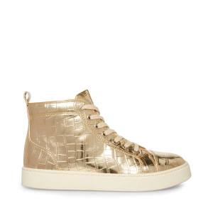 Steve Madden Promoter-c Crocodile Sneakers Heren Goud | SM-948OI