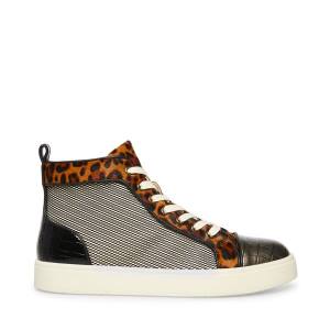 Steve Madden Promoter-s Leopard Sneakers Heren Zwart Leopard | SM-769KB