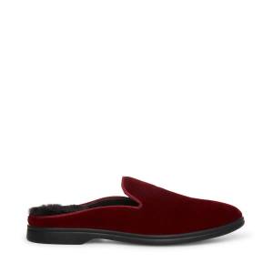 Steve Madden Questt Burgundy Velvet Sneakers Heren Bordeaux | SM-346DV