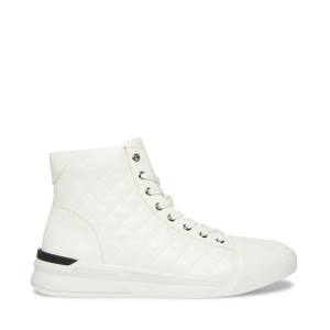 Steve Madden Quilts2 Sneakers Heren Wit | SM-079SQ