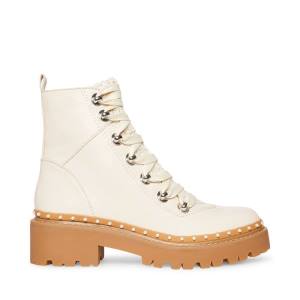 Steve Madden Rainier Bone Enkellaarsjes Dames Beige Gekleurd | SM-470KH