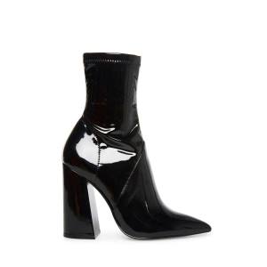 Steve Madden Slade Lak Enkellaarsjes Dames Zwart | SM-286BP