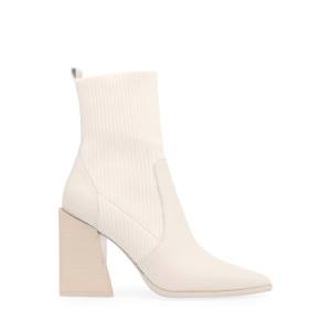 Steve Madden Tackle Bone Leren Enkellaarsjes Dames Beige | SM-306RJ