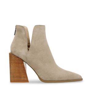 Steve Madden Taylen Tan Suede Enkellaarsjes Dames Bruin | SM-063CV