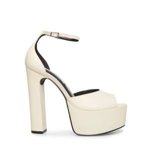 Steve Madden Torry Bone Leren Heel Hakken Dames Beige | SM-501SD