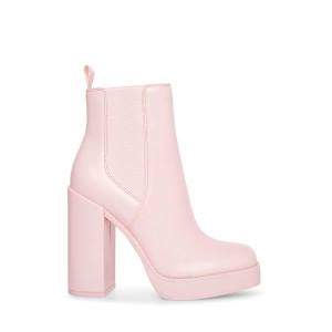 Steve Madden Triple Leren Enkellaarsjes Dames Roze | SM-478BJ