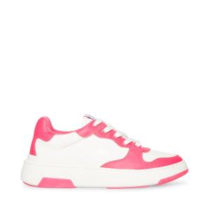 Steve Madden Tristina Fuschia Sneakers Dames Wit | SM-470VS