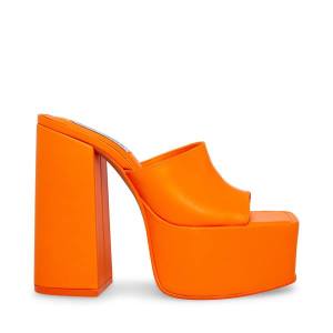 Steve Madden Trixie Leren Heel Hakken Dames Oranje | SM-095XW