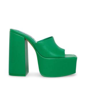 Steve Madden Trixie Leren Heel Hakken Dames Groen | SM-540LY