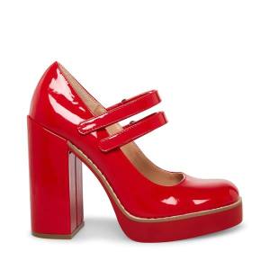 Steve Madden Twice Lak Heel Hakken Dames Rood | SM-208YR