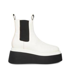 Steve Madden Versus Leren Enkellaarsjes Dames Wit | SM-435XG